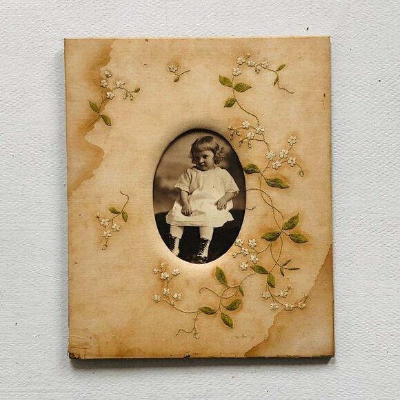 Little Girl Printed Photograph Picture Embroidery - Picture 1 of 4